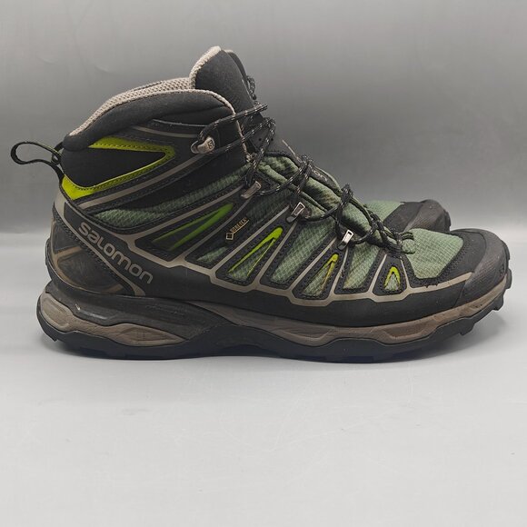 Salomon X Ultra Mid 2 GTX Gore-Tex Hiking Shoes 371032 Green Men's - Picture 1 of 11